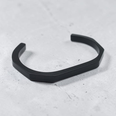 Angular Cuff Bracelet — Matte Black