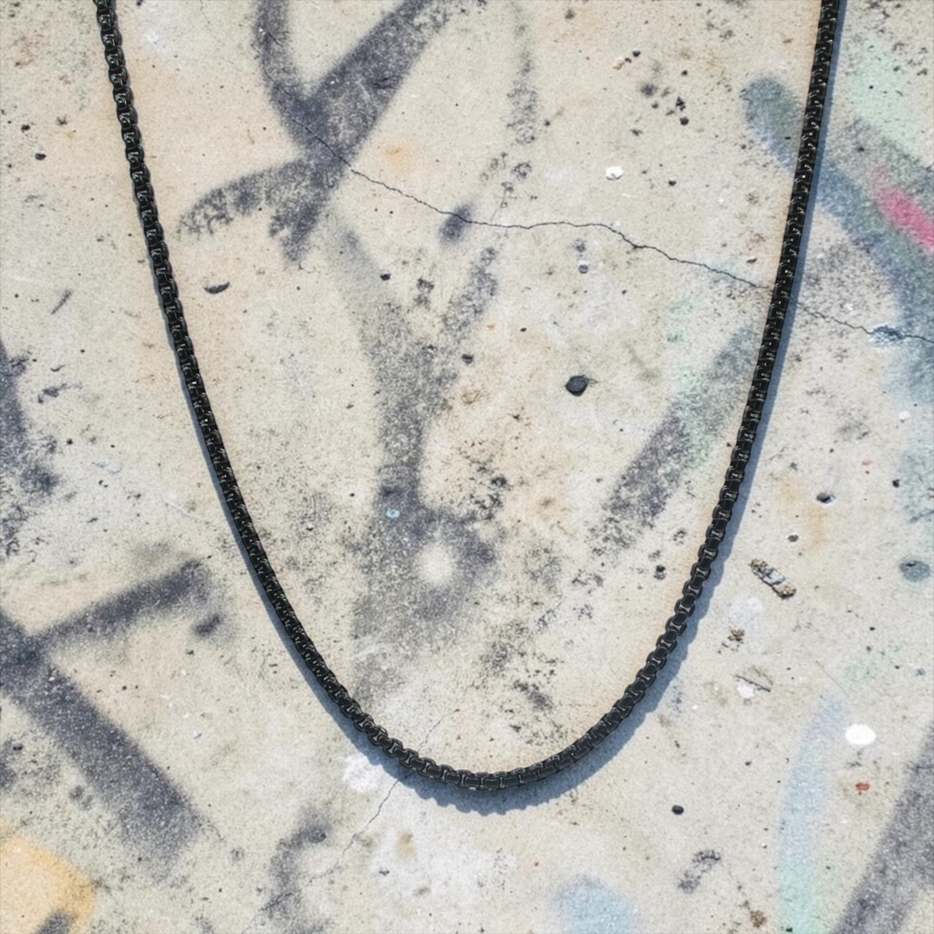 Chain Necklace — Matte Black