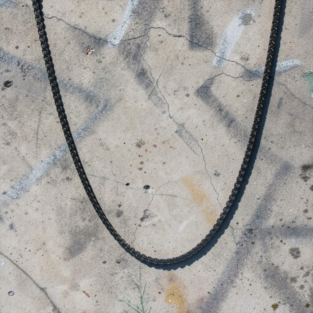 Chain Necklace — Matte Black
