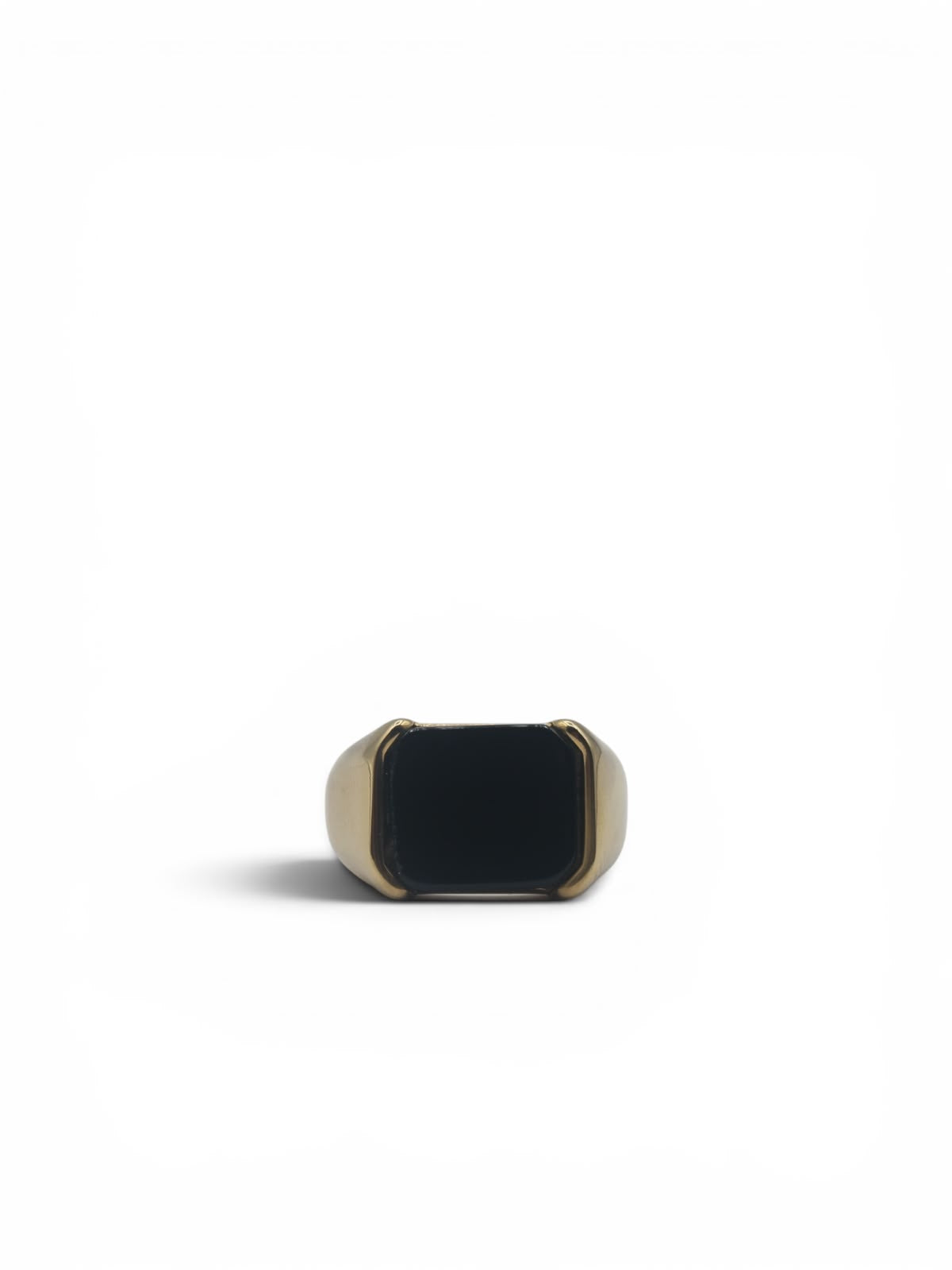 Onyx Signet Ring — Gold Finish