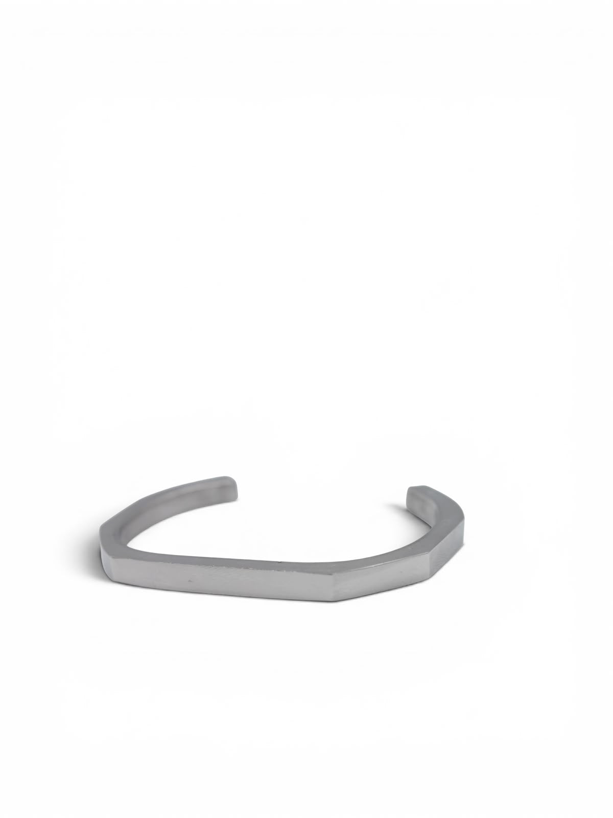 Open Cuff Bracelet — Silver on Black Marble Edition, additional angle